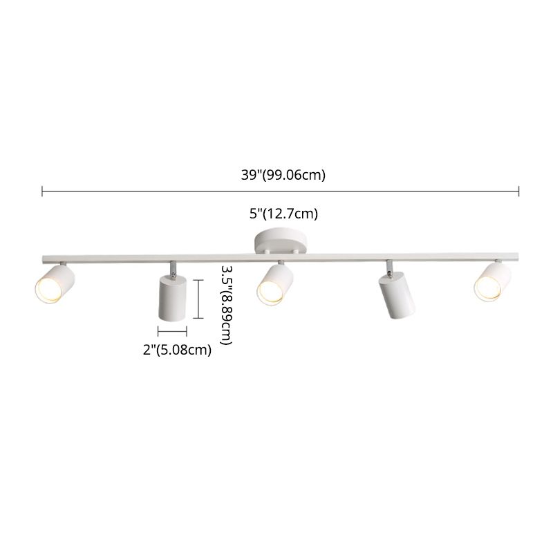 Luz LED de montaje en la pista de metal cilíndrico nórdico para la cocina y el dormitorio