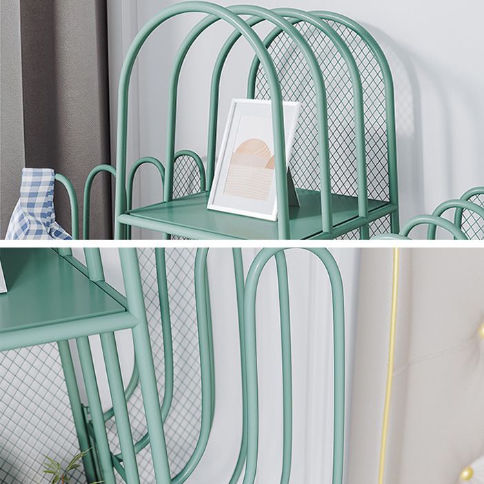 Industrial Iron Geometrisches Bücherregal geschlossene Back -Back -Bücherregal, 18,1 "L x 11,8" W x 59 "H