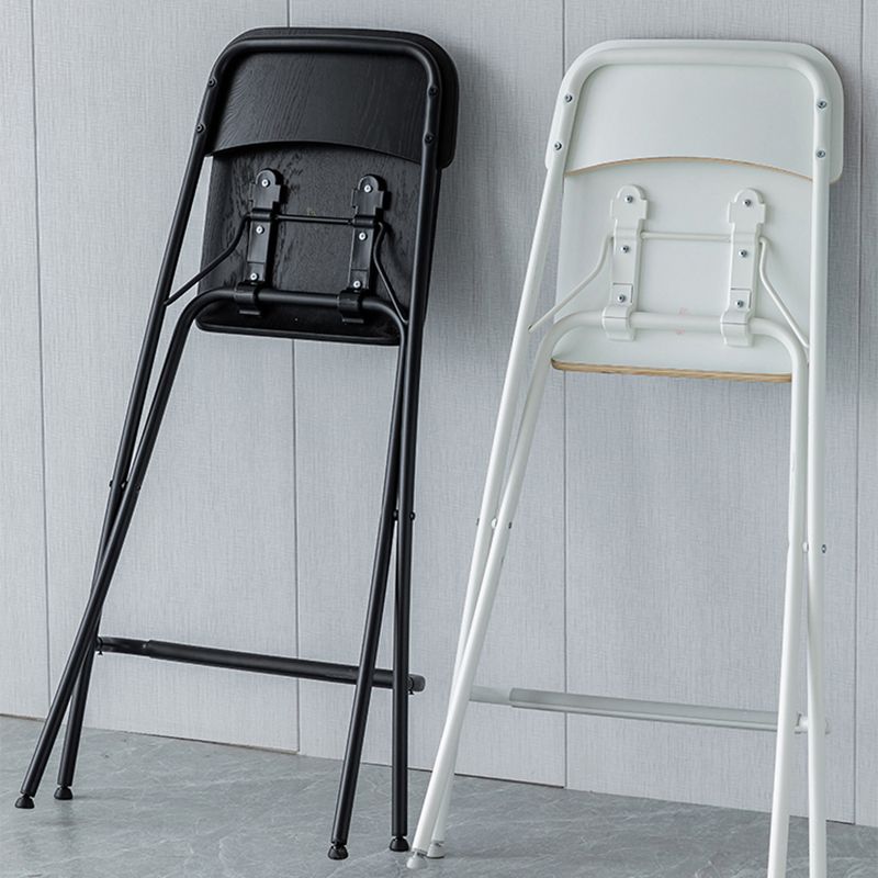 Wood Folding Bar & Counter Stool Modern Low Back Footrest Indoor Bar Stool