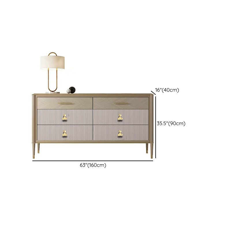 Modern Horizontal Combo Dresser Wood Storage Dresser for Bedroom
