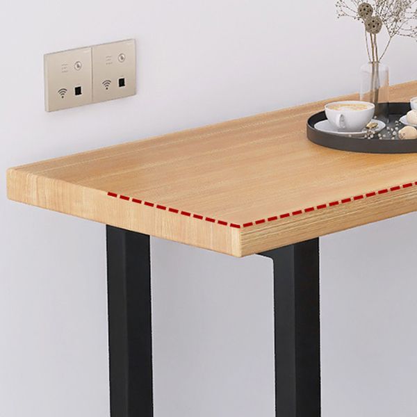 Solid Wood Sled Base Rectangle Bar Table for Kitchen Dining Room