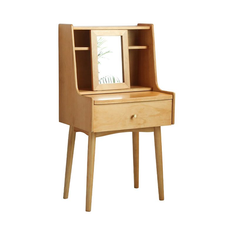 Scandinavian Bedroom 1 Drawers Solid Wood Removable Make-up Vanity
