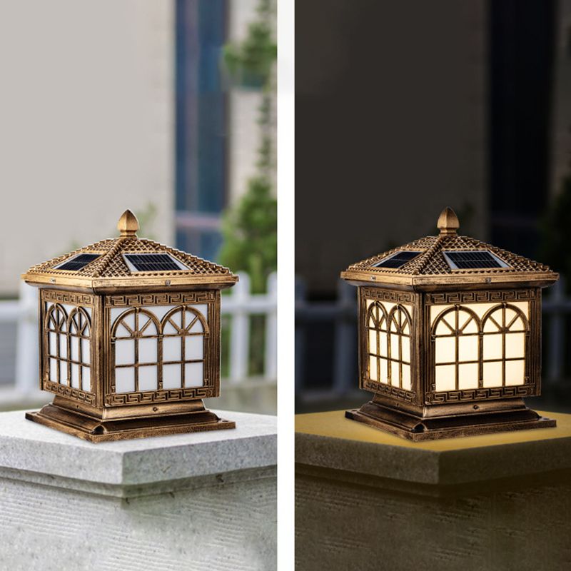 Modern Simple LED Pillar Lamp Household Solar Light for Backyard