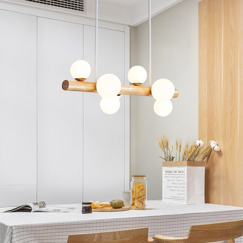 Modern Style Ball Shade Island Pendants Glass Pendant Lights for Dining Room