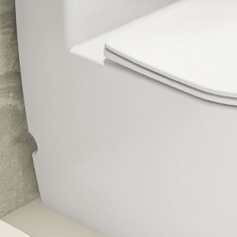 Contemporary Floor Mounted Toilet White Seat Included Urine Toilet for Bathroom