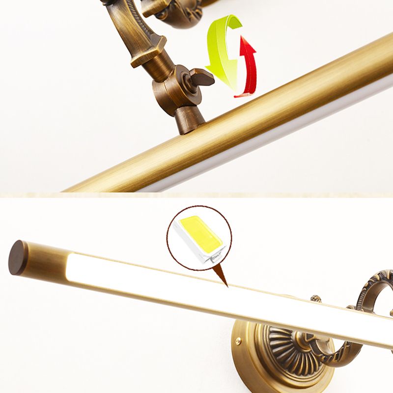 Fidutri di illuminazione da vanità a parete di lussuoso a parete di lusso di metà secolo per il bagno