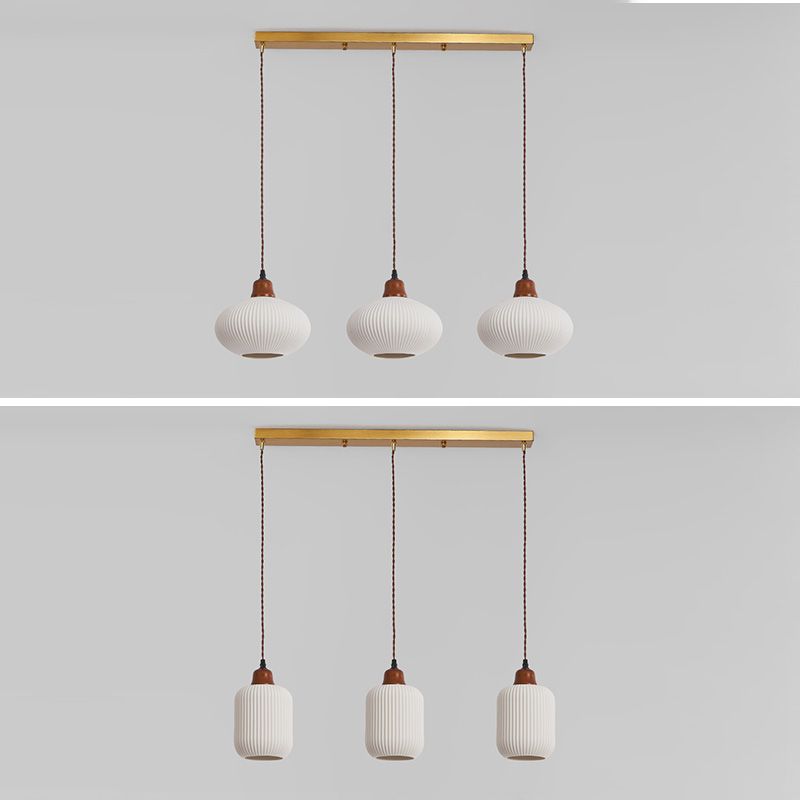 Modern Hanging Light Fixture Restaurant Suspension Lamp with Ceramic Shade