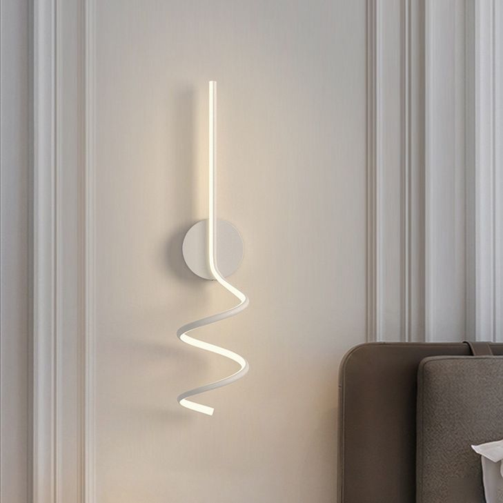 Moderno conciso conciso a parete a parete in alluminio sconde a parete lineare con ombra silicone