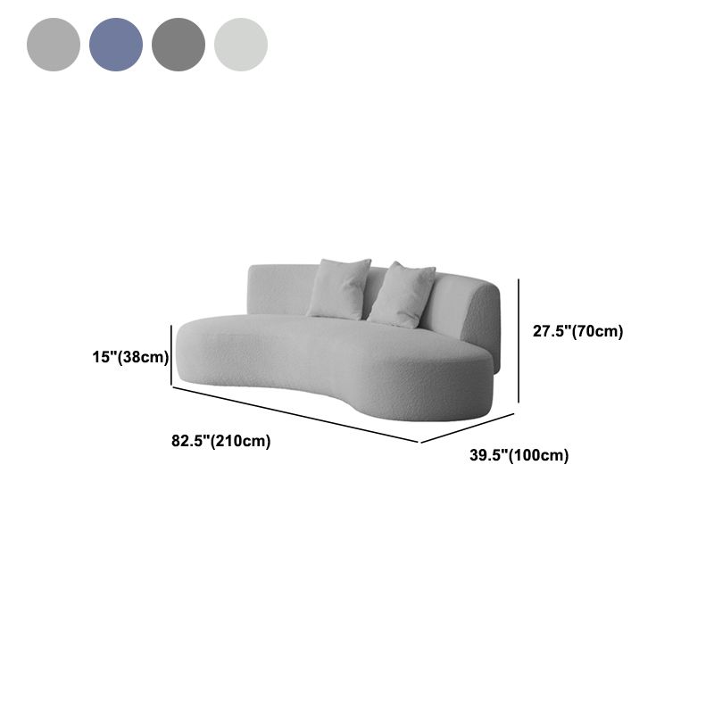 Contemporary 27.5" H Wool 2-3 Seater Armless Sofa For Living Room