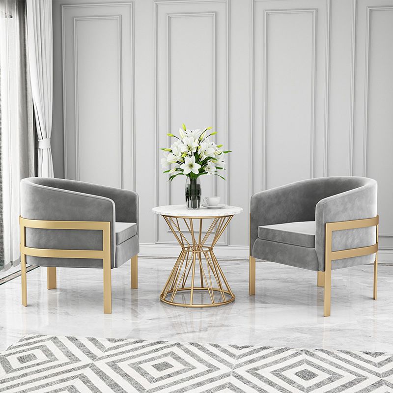 Nordic Dining Room Set with Round Sintered Stone Top and Pedestal Base Dining Furniture