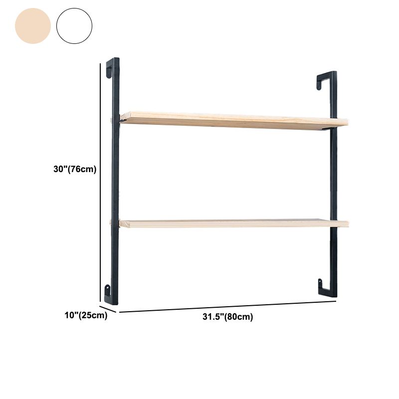 Scandinavian Wood Floating Bookshelf 9.8"Wide Home Book Shelf