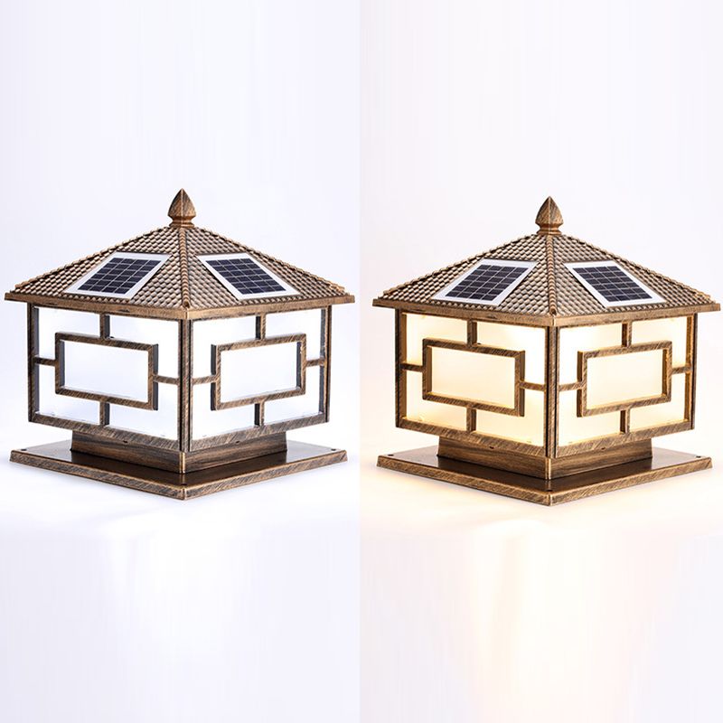 Modern Simple Aluminum Pillar Lamp Square Shape Pillar Light for Outdoor