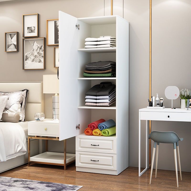 Hinged Wardrobe Closet Non-Hanging Wardrobe Armoire for Bedroom