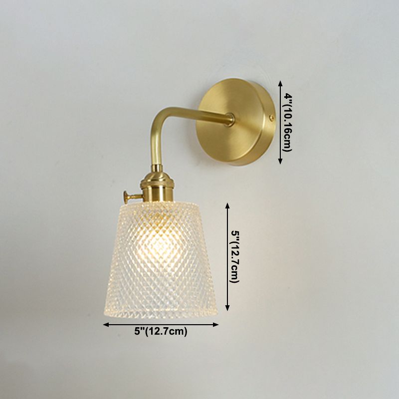 Geometrische Glas Wandleuchte moderne Stil 1 Lichtwandhalterung Leuchte in Gold
