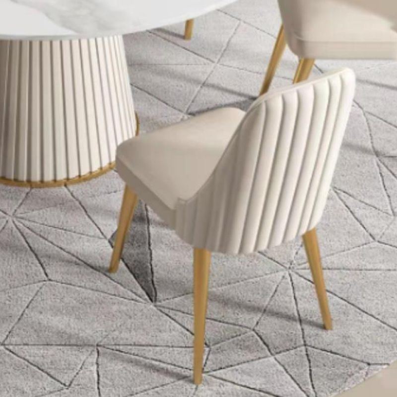 Contemporary Upholstered Dining Chair Faux Leather Kitchen Dining Chair