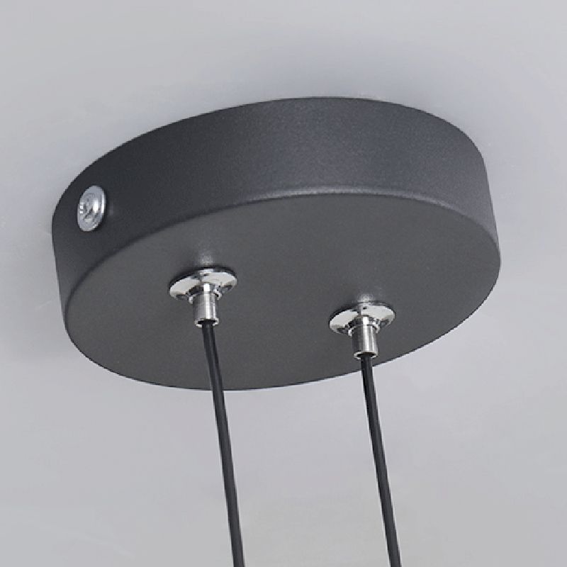 Moderne minimalistische LED -hanglampje Smeedijzeren geometrische hanglamp met acrylschaduw