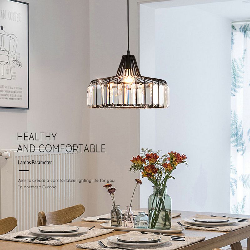 Modern Style Hanging Light Crystal Pendent Lighting Fixture for Sitting Room