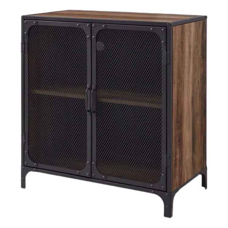 Pine Wood Kitchen Sideboard Cabinet Modern Server Cabinet with Storage