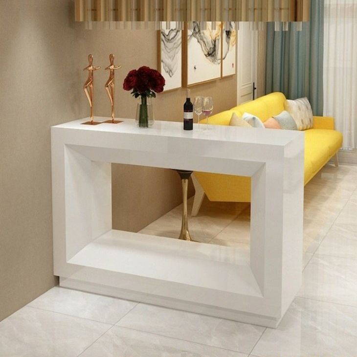 Contemporary Rectangle Counter Table Indoor Bar Dining Table