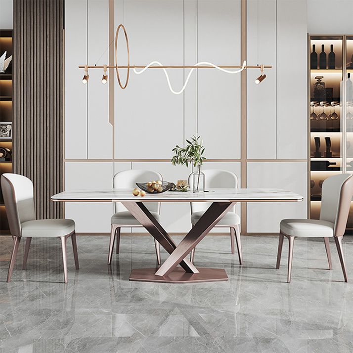 Nordic Style Metal Dining Chairs Leather Dining Parsons Chair for Restaurant Use