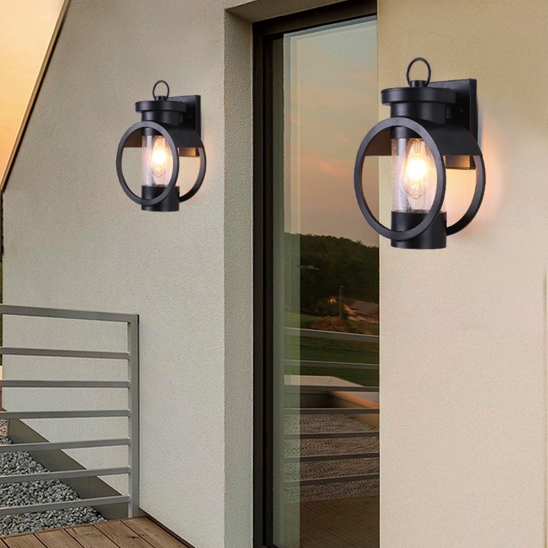 Vintage Circles Wall Mount Lighting Glass Wall Mounted Lighting for Courtyard