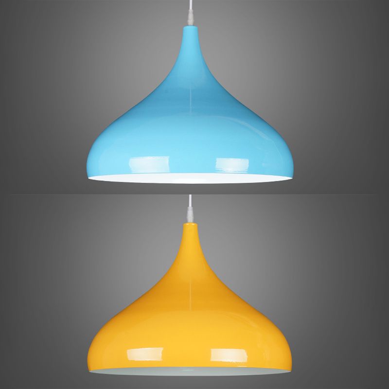 Macaroon metaalhangend licht, Noordse traan 1-licht hangerverlichting voor binnen