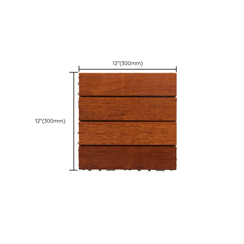 4-Slat Wood Deck/Patio Flooring Tiles Interlocking Installation Floor Board Tiles