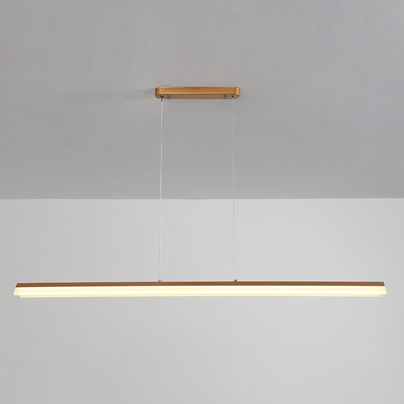 Lampadario a ciondolo lineare metallico Luce isola contemporanea per sala da pranzo