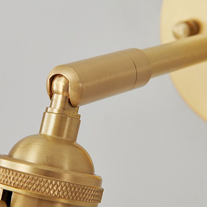 Metal 1-Light Wall Lamp in Modern Luxury Style Geometric Glass Wall Light in Gold
