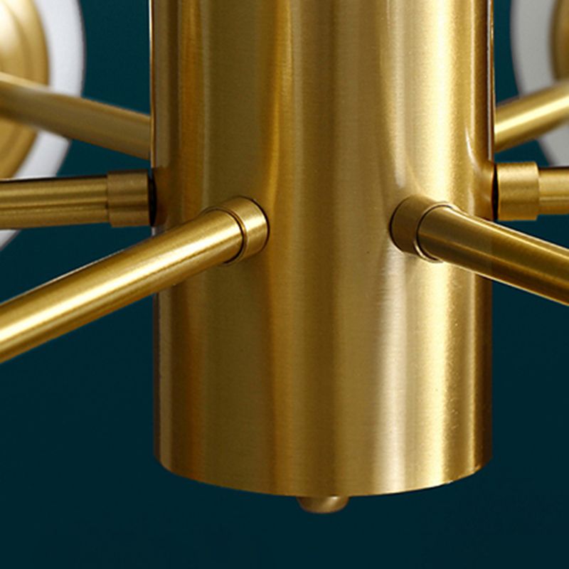 Nordic Glass Chandelier Light Fixtures Restaurant Multi Head Hanging Chandelier