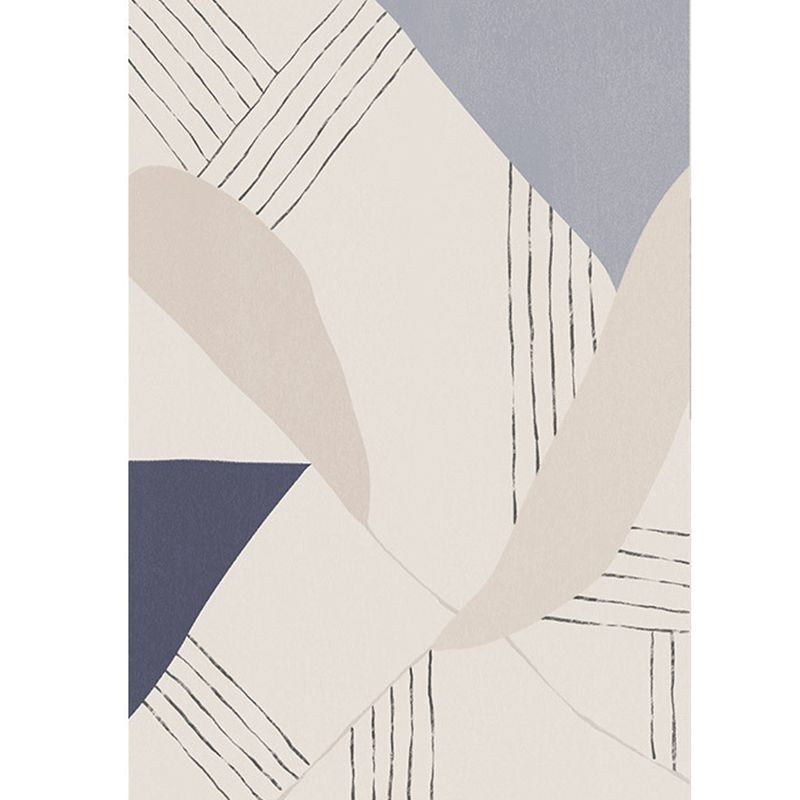 Apricot Abstract Indoor Carpet Polyester Minimalist Rug Anti-Split for Home Decoration