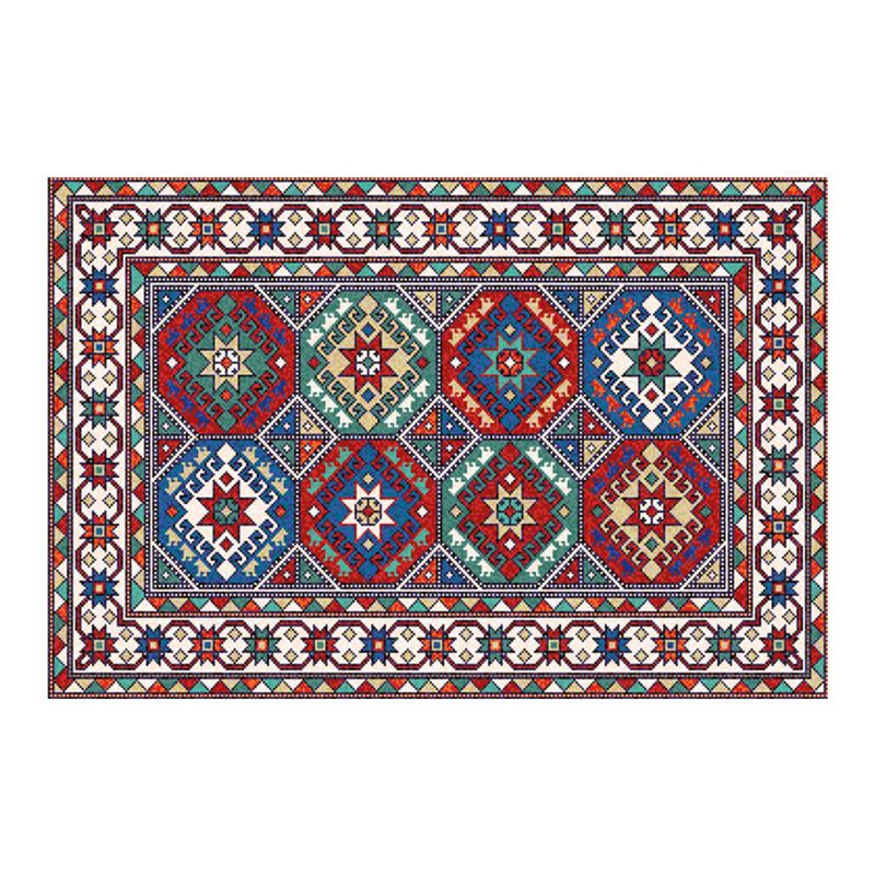 Boho Print Carpet Polyester Area Tapis résistant aux taches pour la décoration de la maison