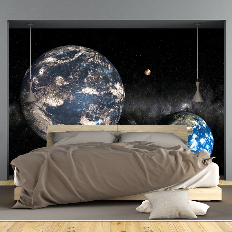 Outer Space Wallpaper Mural for Sleeping Room Water Resistant, Made to Measure