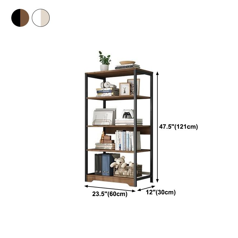 Industrial Open Etagere Bookshelf Steel Frame Manufactured Wood Shelf Bookshelf