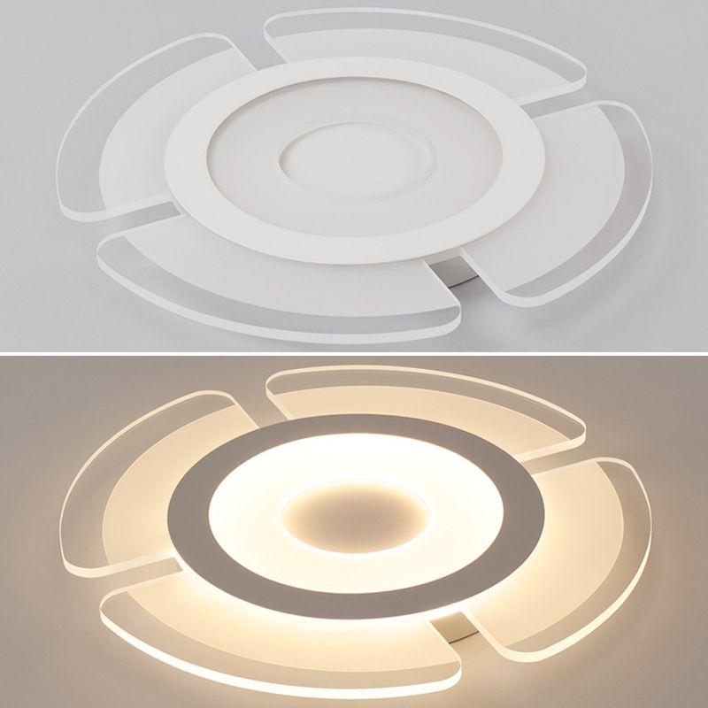 Simplicidad contemporánea LED TECHINE TODO ACRYLIC SHADE CREATIVO FIJA DE ILUMBACIÓN DE MONTAJE DE MONTAJE DE MONTAJE