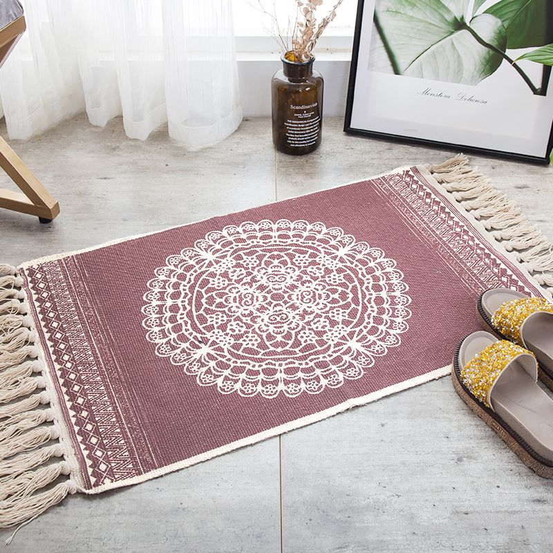 Tapis élégant boho chic tapis géométrique multicolo