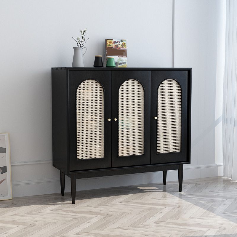 Modern Knobs Storage Cabinet Solid Wood Accent Cabinet with Door