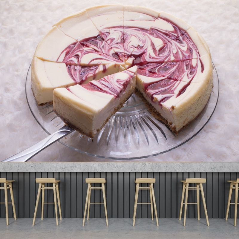 Sweet Dessert Mural Decal Modern Smooth Wall Covering for Bakery Interior