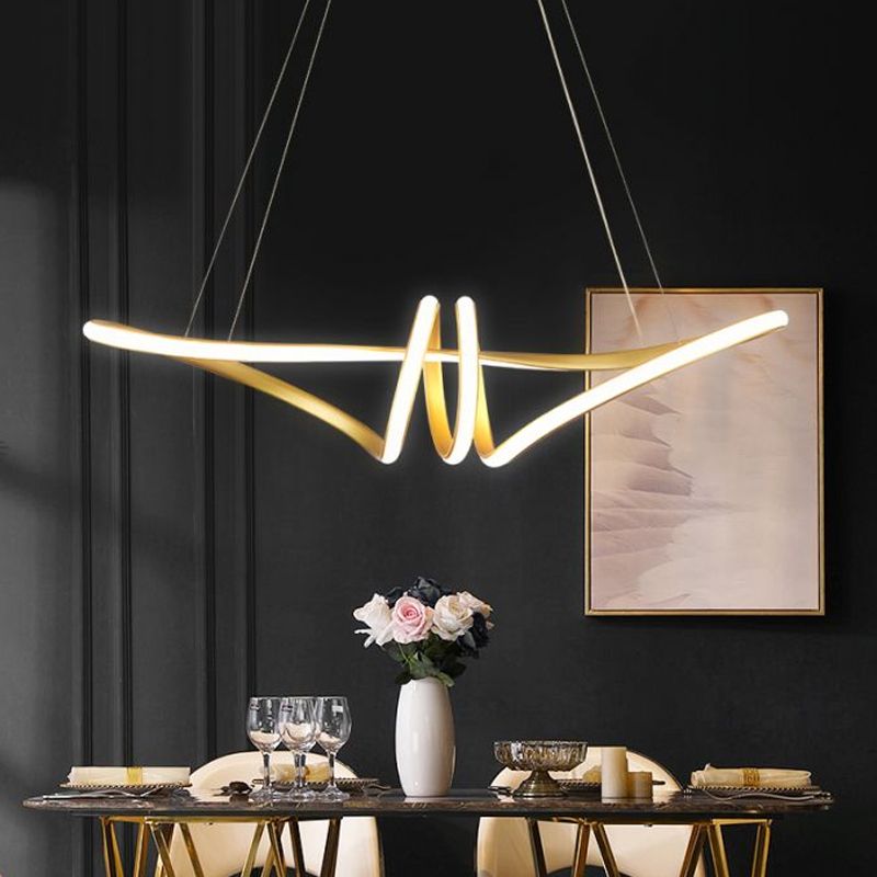 Finitura oro Twist Island Minalismo Minimalismo Light Metal Cipant Light per il ristorante