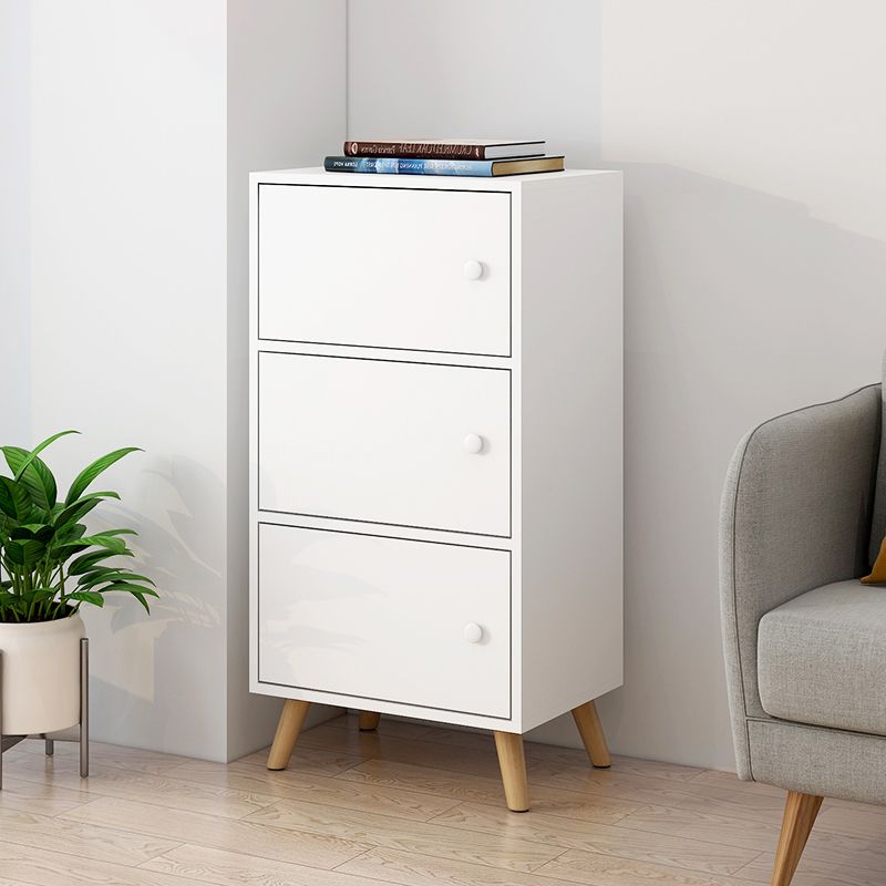 Modern Rectangle Storage Cabinet Wood Knobs Cabinet with Doors