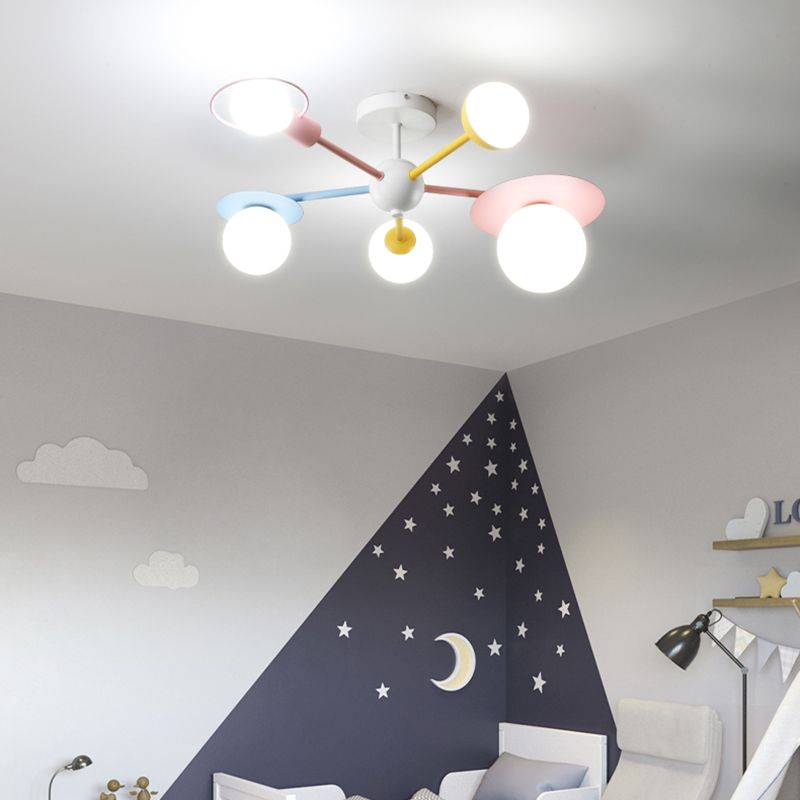 Contemporary Sputnik Ceiling Light Flush Mount Lighting for Living Room
