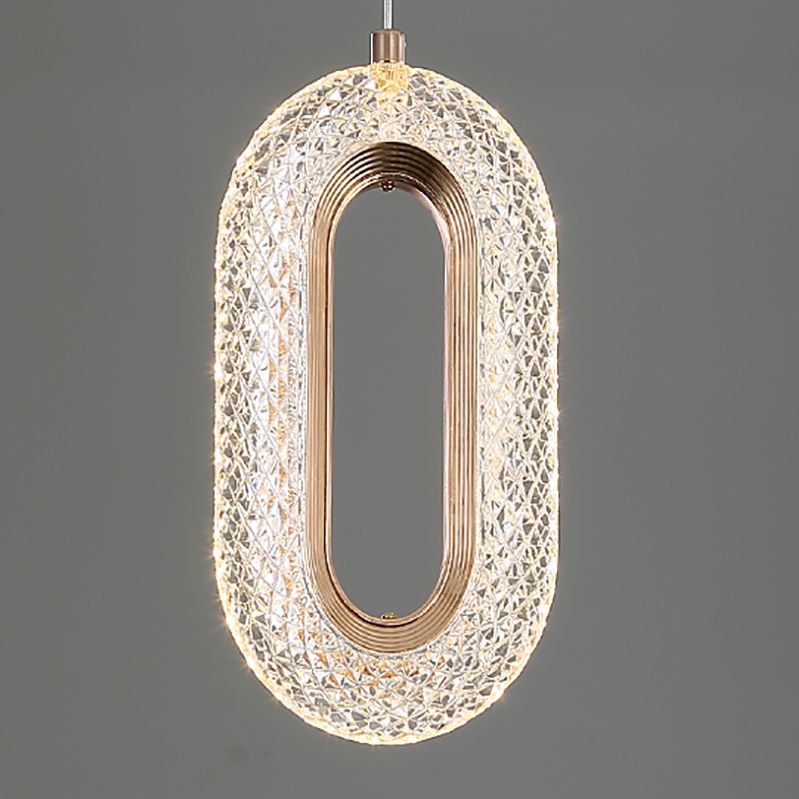 Eigentijdse stijl ovale vorm hanglampen metaalhangende lampen in goud