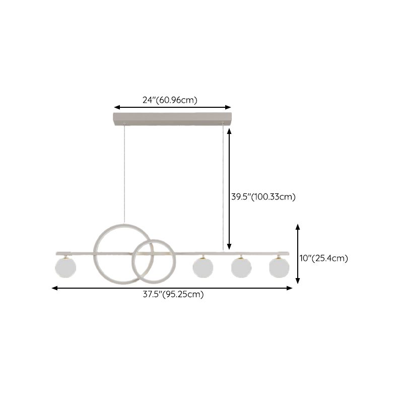 Modernism White Kitchen Island Lighting Acrylic Ceiling Light