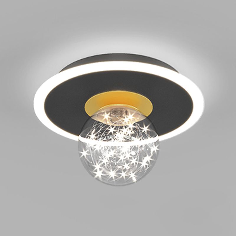 Geometry Shape LED Sky Star Ceiling Lamp Modern Iron 2 Lights Flush Mount for Bedroom