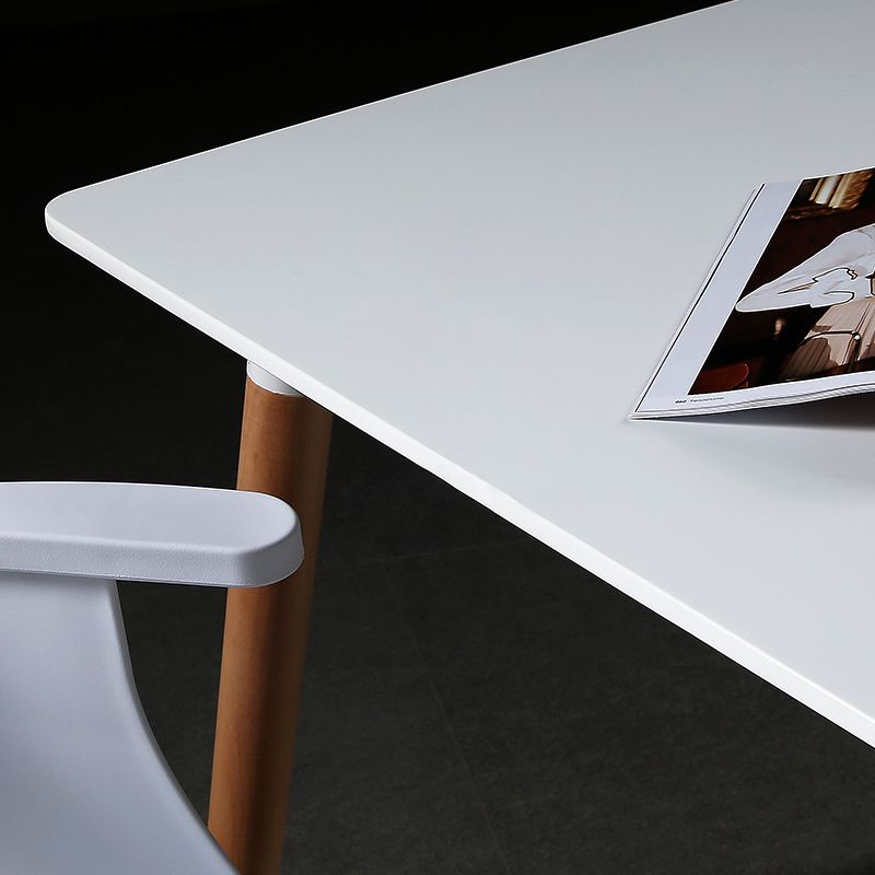 Mesa de comedor cuadrada industrial Mesa de comedor de madera con 4 patas para comedor