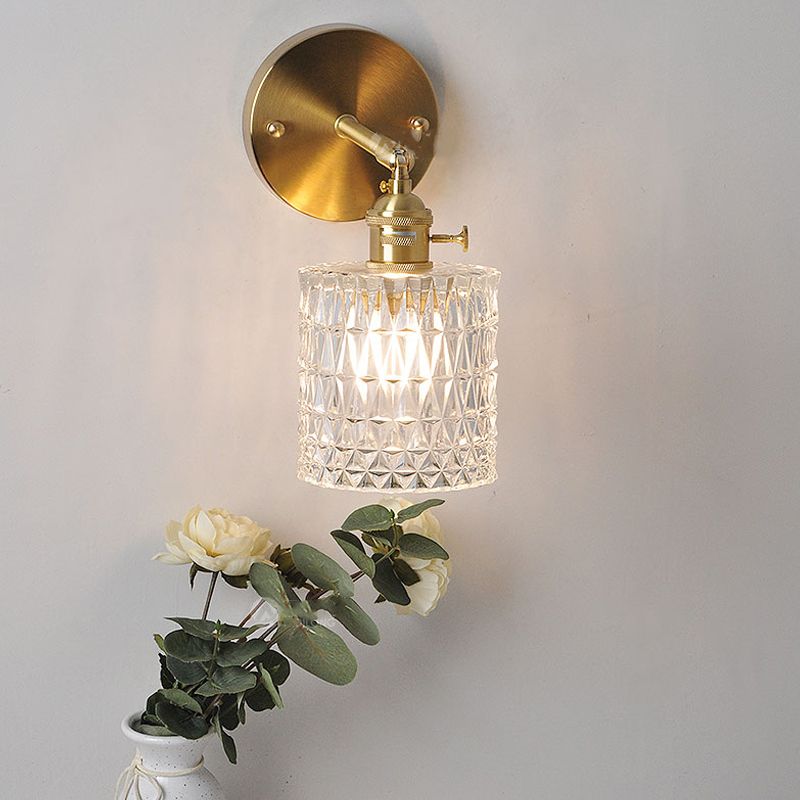 1 lumière de mi-cylindre luminaire en verre luminaire de style moderne