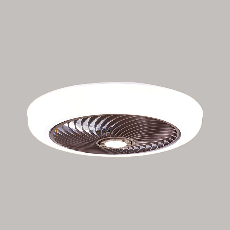 Macaron Flush Mount Deckenventilator Runde LED -LED -Halbflush -Licht mit Acrylschatten