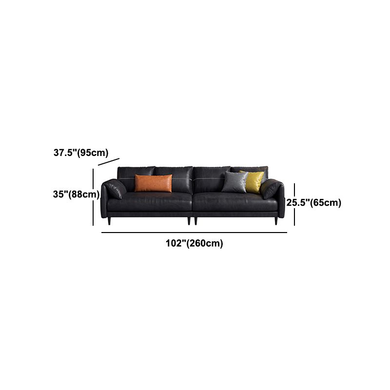 Dark Gray Faux Leather Sofa/Sectionals with Wear-Resistant and Storage