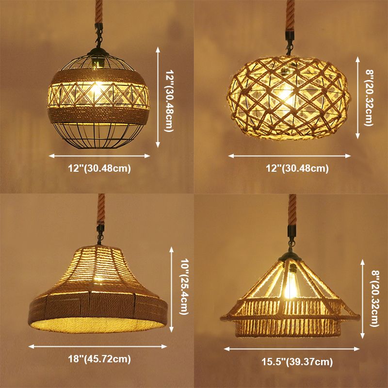 Seil kommerzieller Anhänger Beleuchtung Industrie Beige schattiertes Restaurant Anhänger Licht