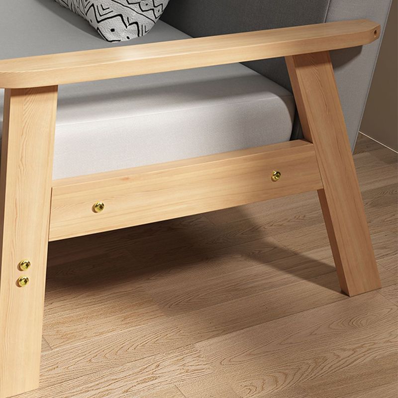 Quadratarm Stoff aus 2/3 Sitzsofa mit Holzbasis